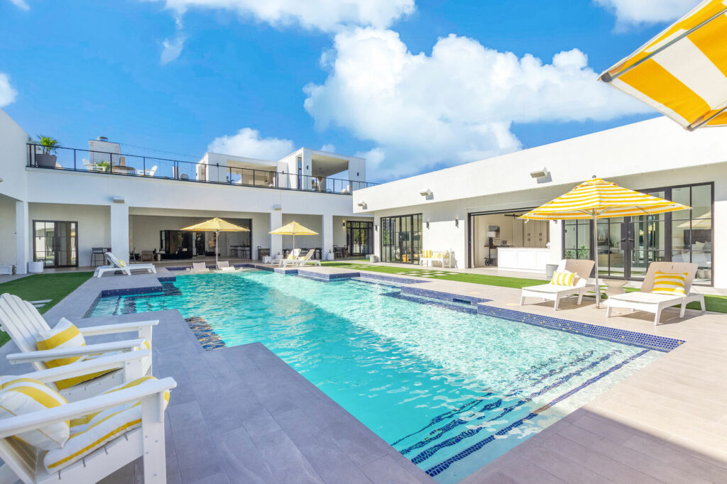 A view of a pool from one of our Scottsdale rentals