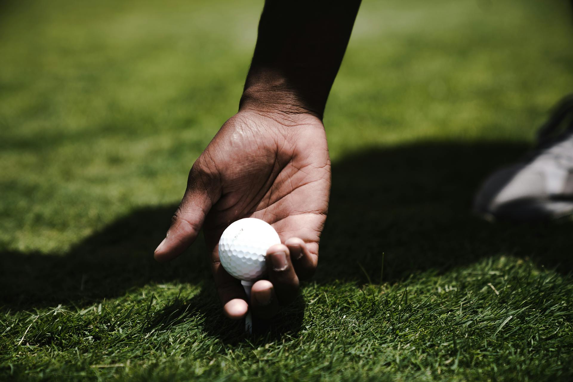 View of a golf ball